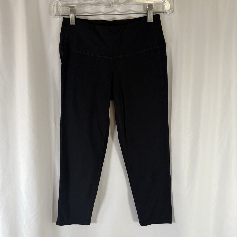 Athleta Capri Leggings Women's XS Black Pocket Cropped Stretch Pull On